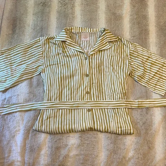 The Lullaby Club Luxe Lounge Dress-Striped - Picture 3 of 4